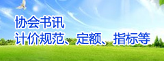 協會書訊、計價規范、定額、指標等
